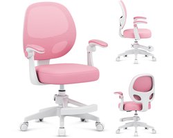 Mark Adler Junior 3.1 Kinderbureaustoel – Ergonomische Draaistoel voor Kinderen - Verstelbaar & Comfortabel - Roze