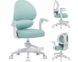 Mark Adler Junior 4.5 Kinderbureaustoel - Ergonomische Kinder Bureau Stoel met Voetsteun - Verstelbaar & Comfortabel - Blauw