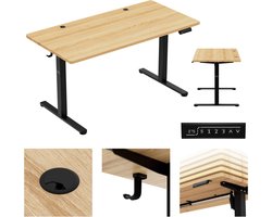Mark Adler - Zit Sta Bureau - Leader 7.3 - 140x70 cm - Elektrisch verstelbaar - Zwart/hout