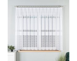 Markizeta Adrianna - Gordijn - Wit - 300x160 cm - Zonder Boord