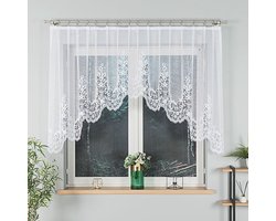 Markizeta Berenika - Jacquard Geplooid Gordijn - 330x120 cm - Witte Kleur