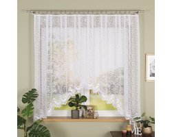 Markizeta Bogumiła - Jacquard Kant-en-klare Gordijn - 300x160 cm - Wit - Oogverblindend Ontwerp