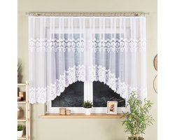 Markizeta DARIA - Jacquard Gordijn - 400x140 cm - Wit