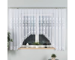 Markizeta ELŻBIETA Serie - Kant en Klaar Jacquard Gordijn - 600x160 cm - Met Elegant Bladpatroon - Lichtdoorlatend