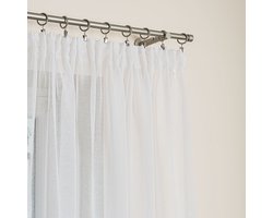 Markizeta Etamina - Gordijnen - Taśma Marszcząca - 140x230cm - Wit