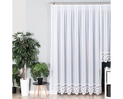 Markizeta Felicja - Gordijn Jacquard - Witte Kleur - 300x250 cm