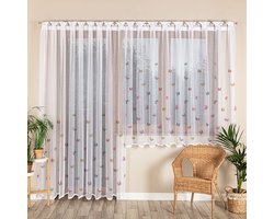 Markizeta - Jacquard Gordijnen - 300x230 cm - Wit - Klaar om op te hangen