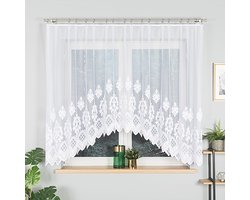 Markizeta Ludmiła Serie - Geknoopte Jacquard Gordijn - 300x160 cm - Kleur Wit