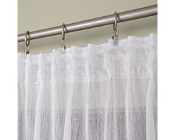 Markizeta Serie - Witte Gordijn met Plooiband - 300x250 cm