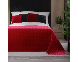 Markizeta VELVI Serie - Slaapkamer Bedsprei - Czerwony - 170x210cm - Geometrisch Patroon
