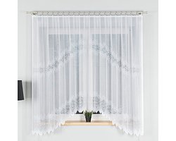 Markizeta Violetta - Kant-en-klare Jacquard Gordijn - 300x180 cm - Wit