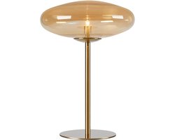 Markslöjd Locus, Luxe Tafellamp, Amber, Geelkoper, Glas, G9