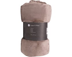 Marmaris Taupe Plaid -130 X 170 -Plaid Voor Woonkamer Of Slaapkamer