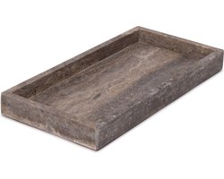 Marme dienblad Rechthoek Tray Titanium Travertine 15 x 30 cm - marmer - MOOISA