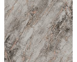 MARMER BEHANG | industrieel - Grijs Zwart Goud - A.S. Création Elements 2