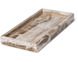 Marmer dienblad met rand 15x30cm sandal onyx - MOOISA