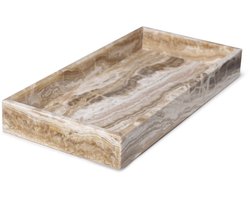 Marmer dienblad met rand 40x20cm sandal onyx - MOOISA
