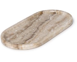 Marmer tray ovaal 30x15cm sandal onyx - MOOISA