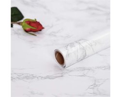 Marmer Zelfklevende Film Meubelfilm DIY Decoratieve Film Vensterbank Meubel Kast Kaptafel PVC Waterdichte Film Marmer (45X200cm)