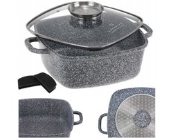 Marmeren Braadpan 22cm 3.7L - Geschikt voor Inductie & Gas