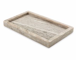 Marmeren Decoratieschaal Rechthoekig – Luxe Opbergschaal voor Sieraden, Kaarsen & Sleutels – Natuursteen Tray – 31x18 cm