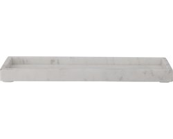 Marmeren dienblad Majsa wit 38x18cm
