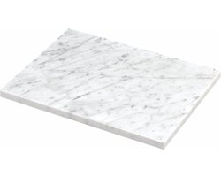 Marmeren Plaat Wit Italiaans Marmer 45x30cm - Food en Product Fotografie - LuxuryQuarry®