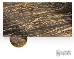 Marmeren Plaat Zwart Goud Snijplank 45x35cm Handgemaakt Italiaans Marmer – Tapasplank Marble Cuttingboard Kaasplank - Serveerplank en Borrelplank - LuxuryQuarry®