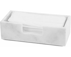Marmeren Tissue Houder Doos 10 "Inch Wit Handgemaakte Luxe Papier Tissue Voor Badkamer, Salontafel, Vanity & Office Bureau Accessoires