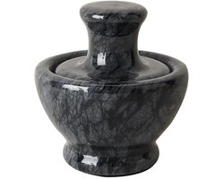 Marmeren vijzel en stamper set voor het malen van kruiden, specerijen, pillen, zaden, guacamole, knoflook en gember. Een stenen molen voor specerijen en een crusher. Elegant en schattig keukengereedschap.