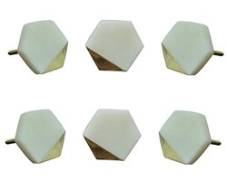 Marmeren Zeshoekige Knoppen Set voor Keuken en Meubels