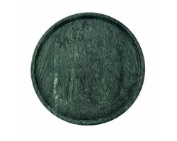 Marmoree - Marmer - Marmeren Tray - Dienblad - Rond - Natuursteen - Groen - 30cm