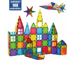 MaroGear © Magnetisch speelgoed - Magnetische Bouwstenen / Magnetic Tiles - 100 onderdelen