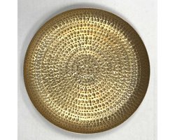 Marokkaans dienblad / decoratie schaal Zana in goud