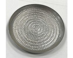 Marokkaans dienblad / decoratie schaal Zana in zilver