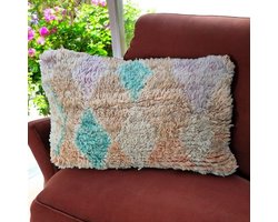 Marokkaans kussen - Berber kussen met vulling - Vintage kussen - Oosters kussen – kussen137 – sierkussen – sier kussen