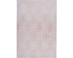 Marokkaans Vloerkleed | Tapijt | Monroe | Hexagon | Roze | 160x230 cm