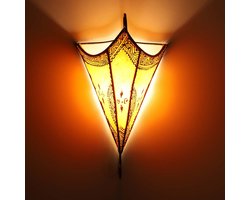 Marokkaanse leren wandlamp Mouna
