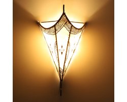 Marokkaanse leren wandlamp Mouna