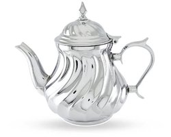Marokkaanse theepot 0,8L Induction zilverkleurig elegant ontwerp