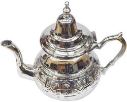Marokkaanse Theepot - Theepot Twee - Thee Genieten - Traditioneel Ontwerp - 16 cm Breed - Zilver
