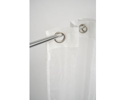 Maroyathome Bibiana - Vitrage - Kant en klaar - Ringen - Loodveter - OFF WHITE - 150 x 250 cm - 150 cm breed - 250 cm lengte - 1 stuks