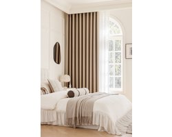 Maroyathome RUBEN - Gordijn - Verduisterend - met Ringen - kant en klaar - 150 x 250 cm - 150 cm breedte en 250 cm lengte - Naturel - 1 Stuk
