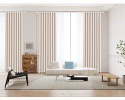 Maroyathome RUBEN - Gordijn - Verduisterend - met Ringen - kant en klaar - 150 x 260 cm - 150 cm breedte en 260 cm lengte - Off White - 1 Stuk