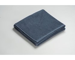 MAROYATHOME - UNO - Handdoek - 70x140 cm - Fairtrade Katoen - Vintage Blue - Blauw