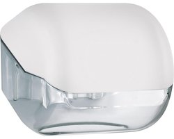 Marplast toiletpapier houder A61900BL – wit met transparant – geschikt voor traditionele Rollen toiletpapier