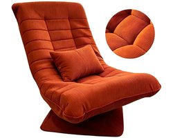 Marqs Fauteuil - Relaxstoel - Ergonomische stoel - Draaistoel 360° - Schommelstoel - 3 Verstelbare standen - Tot 150 kg - Oranje