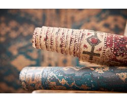 MARRAKECH TAPIJT BEHANG | Sfeervol - beige rood zwart - A.S. Création Metropolitan Stories 2