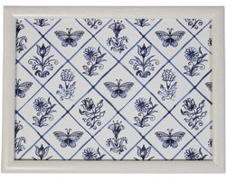 Mars & More Schootkussen Laptray - delfsblauw print - 43 x 33 cm