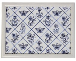 Mars & More Schootkussen laptray Delfts blauw 43x33cm met pepermuntdoosje